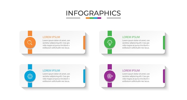 Four Steps Infographic Process