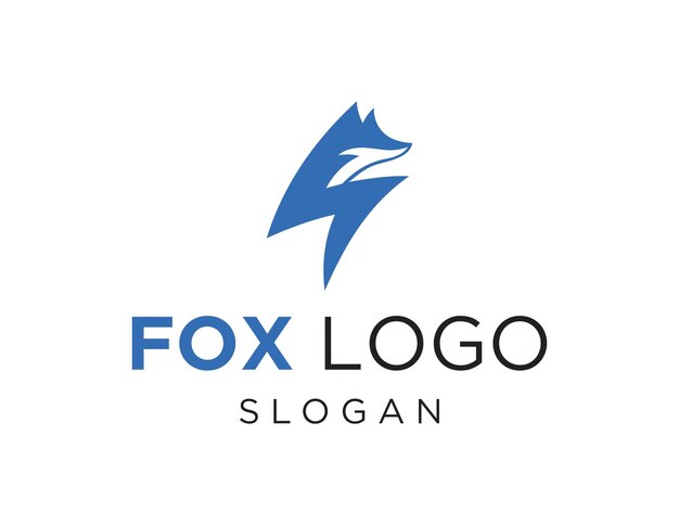 fox logo design created using the corel draw 2018 application with a white background