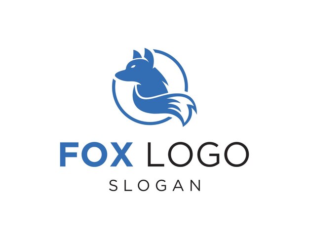 fox logo design created using the corel draw 2018 application with a white background