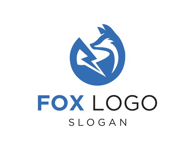 fox logo design created using the corel draw 2018 application with a white background