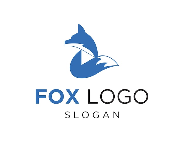 fox logo design created using the corel draw 2018 application with a white background