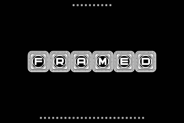 Framed Buttons Creative Vector Custom Alphabet Font Design