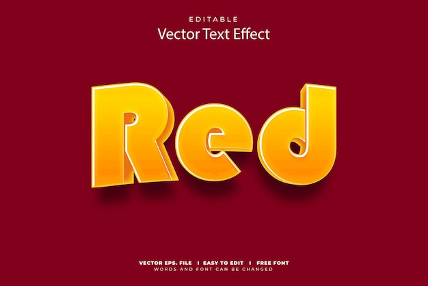 Free red 3D text effect design