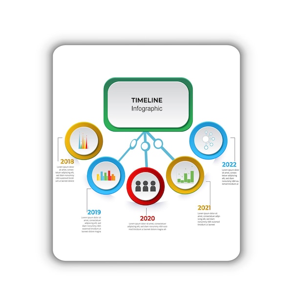 Free vector business steps infographic