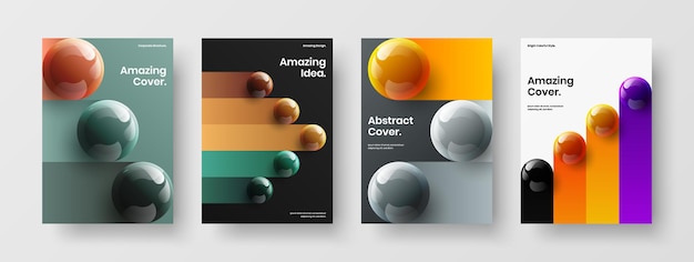 Fresh flyer A4 design vector layout collection