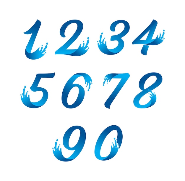 Fresh water number design template
