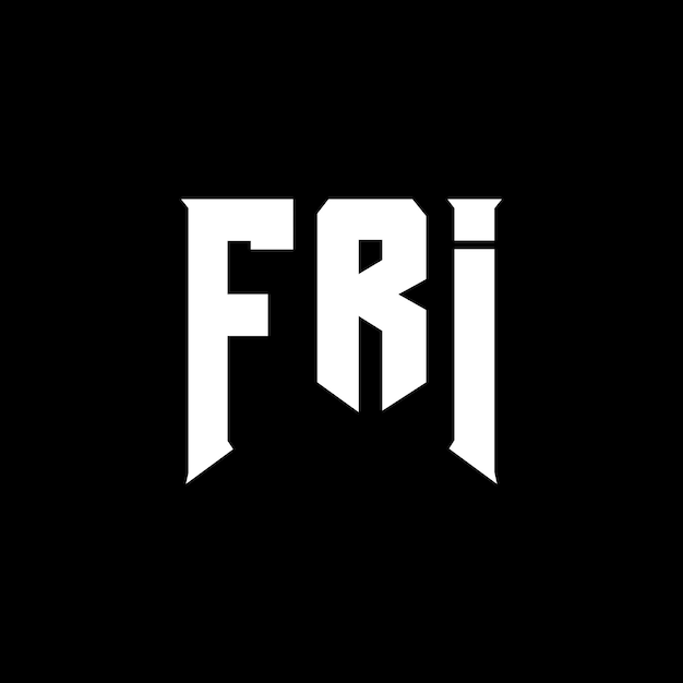 FRI letter logo design for technology company FRI logo design black and white color combination FRI logo FRI vector FRI design FRI icon FRI alphabet FRI typography logo design