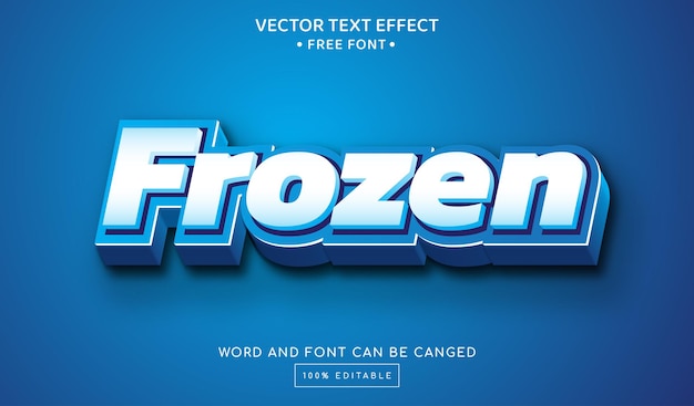 Frozen editable text effect