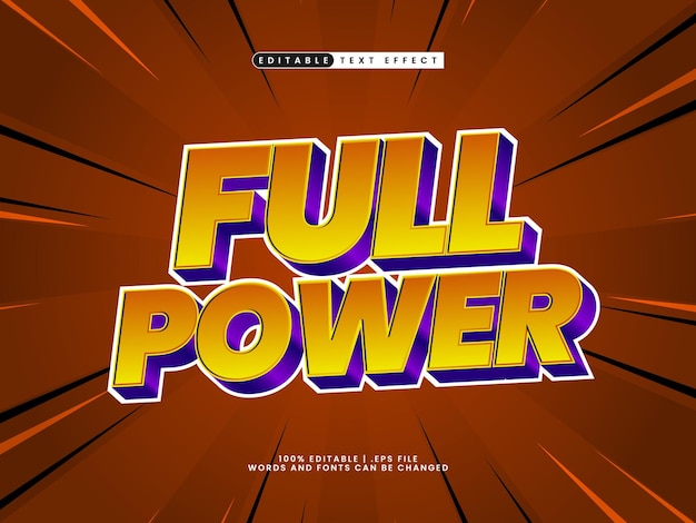full power editable text effect in game and action text style