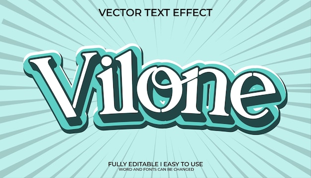 Fully Editable 3D Vector Text Effect