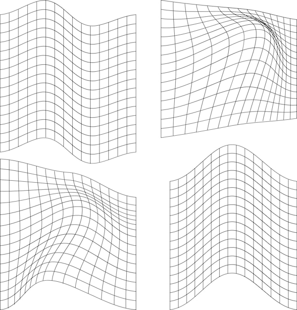 funky abstract geometric pattern with bold psychedelic wave designs