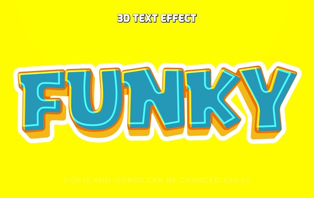 Funky pop 3d editable text effect style