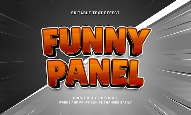 funny panel editable text effect with a dream comic and cartoon theme