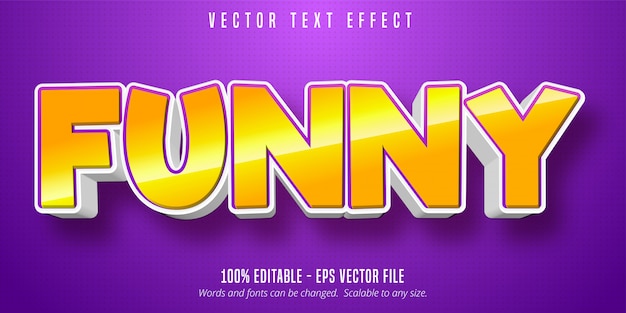 Funny text,  cartoon style editable text effect