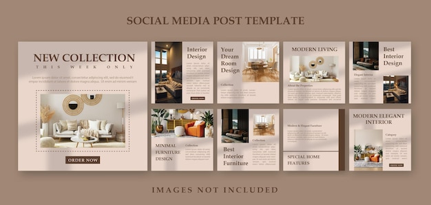 furniture interior social media post template