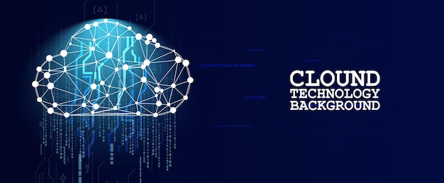 Future Clound technology digital bcakgroundvectoe illustration