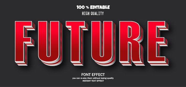 future text effect editable text effect