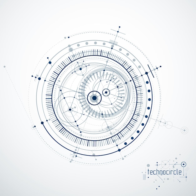 Futuristic abstract vector technology background Mechanical engineering wallpaper