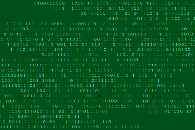 Futuristic binary code matrix pattern background
