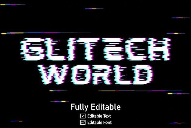 futuristic glitch text effect for video game text for editable cyberpunk glitch text effect