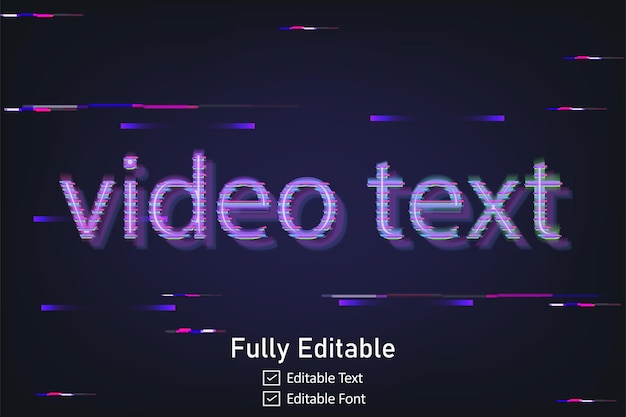 futuristic glitch text effect for video game text for editable cyberpunk glitch text effect