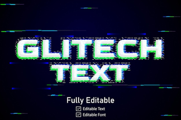 futuristic glitch text effect for video game text for editable cyberpunk glitch text effect