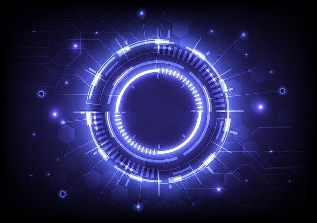 futuristic scifi glowing hud user digital infographic frame abstract hologram hitech background virtual reality technology connection of electric circle interface web data connection