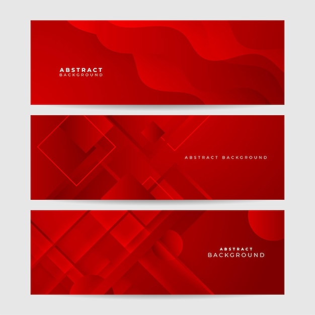 Futuristic technology digital abstract red colorful design banner Abstract red banner background with particles and wave shapes Vector abstract graphic design banner pattern background web template
