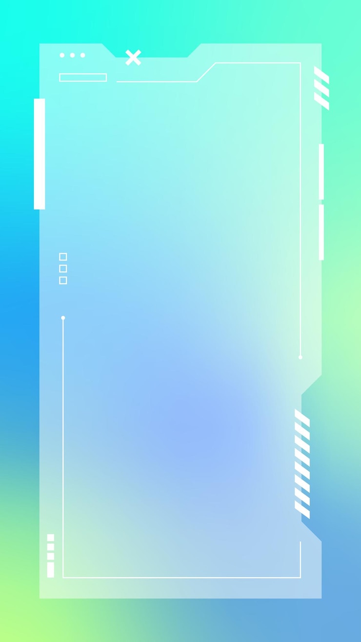 Futuristic vertical gradient background Social media frame vector illustration