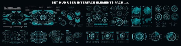 Futuristic virtual graphic touch user interface HUD interface elements HUD dashboard display