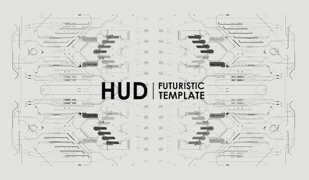 futuristic vr head-up display design. cyberpunk graphic illustration. cyberspace in hud style. high tech screen. virtual reality template. sci-fi modern graphic layout. digital technology hud.