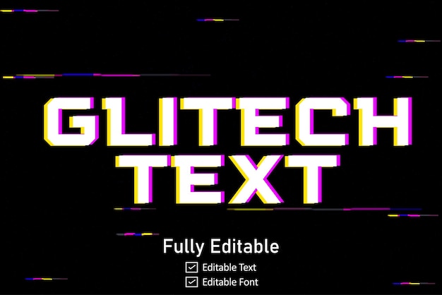 Futuristisk Glitch-teksteffekt for videospilltekst for redigerbar cyberpunk Glitch-teksteffekt