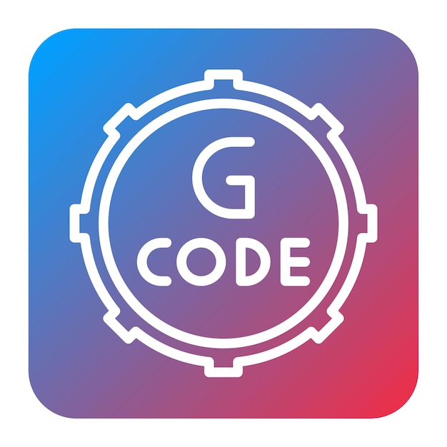 G Code icon vector image Can be used for 3d Printing