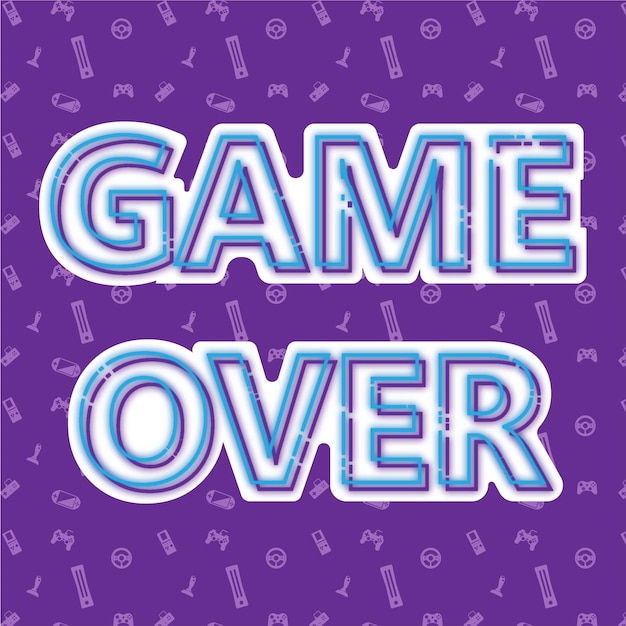 game over sticker design