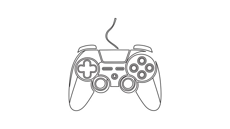 Vektor game pad game console handdrawn doodle design