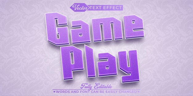 Game Play Vector Editable Text Effect Template