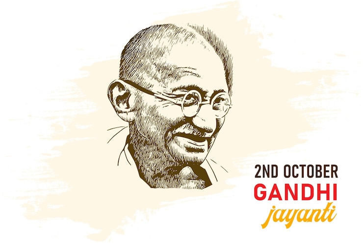 Vektor gandhi jayanti 2 october