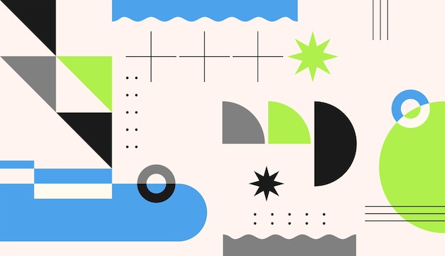 Geometric abstract background vector with simple and clean style