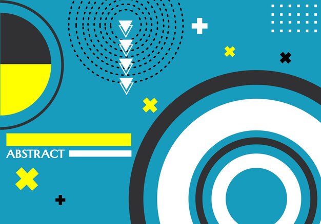 geometric abstract styled blue banner background with dynamic and trendy design