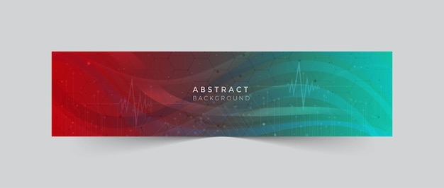 geometric abstract technology gradient shapes linkedin banner template