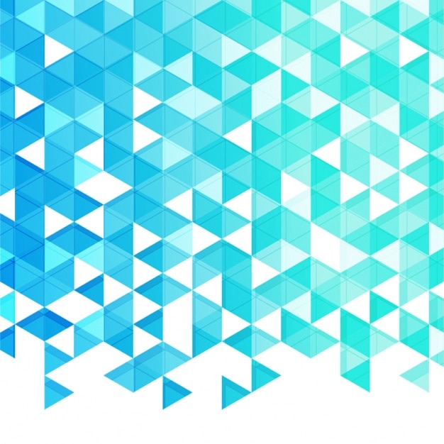 Geometric background of triangles in blue tones