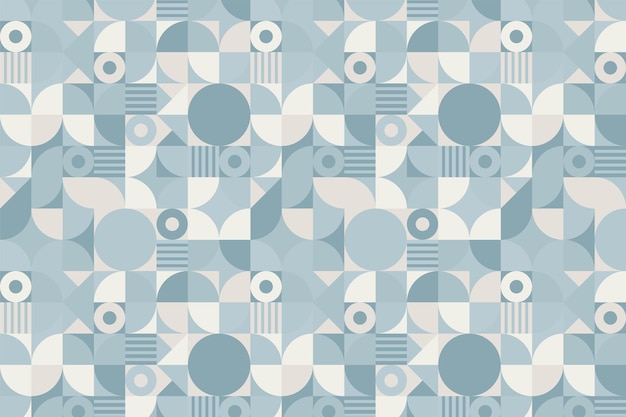 Geometric bauhaus element shapes seamless repeat pattern