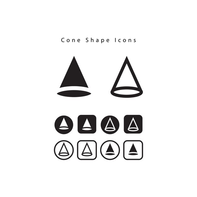 Geometric Cone Icons