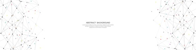 Geometric pattern with connecting the dots and lines for banner design or header