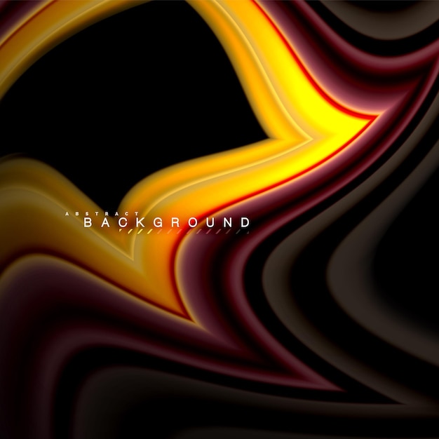 Geometric shapes created with fluid multicolored lines
