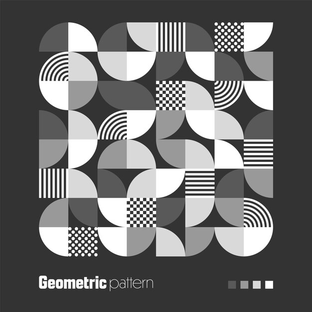 geometric trendy pattern bauhaus style modern background with simple elements retro texture with
