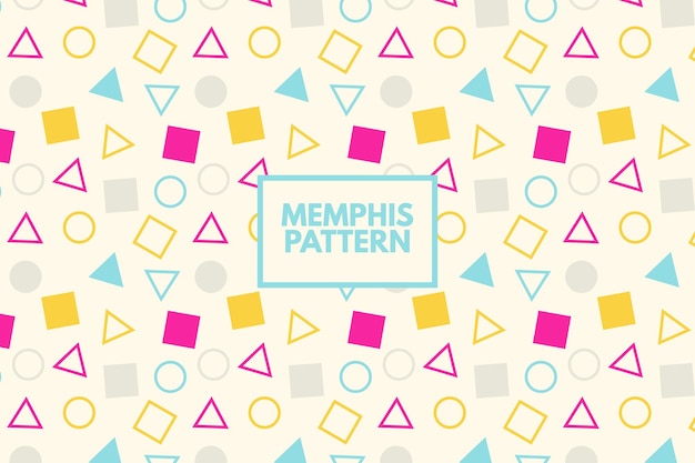 geometric vector shapes. colorful shapes. memphis pattern. seamless repeat pattern