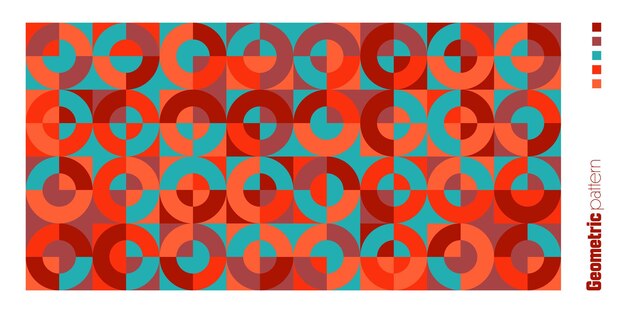Geometrisk trendy mønster bauhaus stil moderne fargerik bakgrunn med enkle elementer retro tekstur