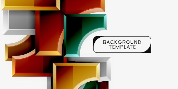 Geometriske 3D-former bakgrunn