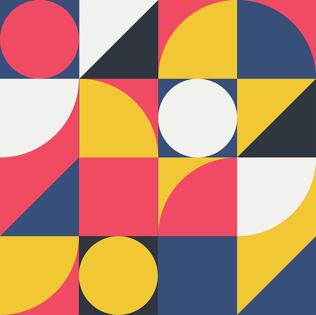 Geometry minimalist in red yellow grey and dark design with simple shape and figure Abstract vector
